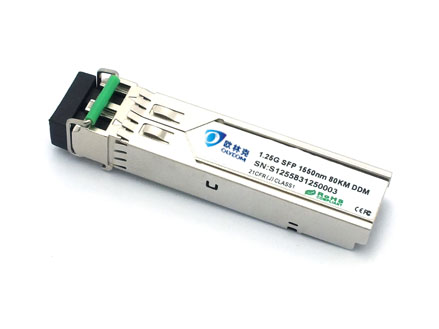 1.25G, dual fiber, 80KM, LC, DDM (OSPL1G80D)