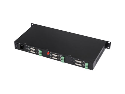 Uncompressed 6ch DVI video to fiber DVI Video Optical Converter (OM615-UD6V-T/R)