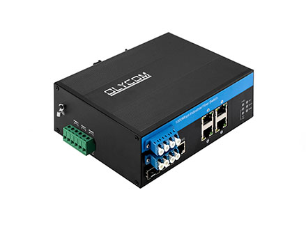 10/100/1000Mbps Bypass Managed Industrial Fiber Switch (2 Fiber to 4UTP )